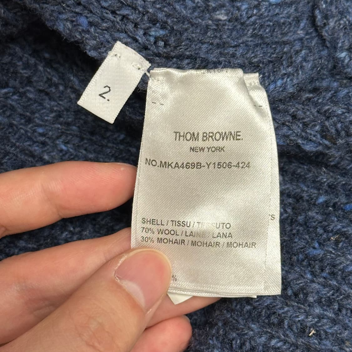 [2] 톰브라운 사선완장 도네갈 케이블 니트 신형 상품이미지10