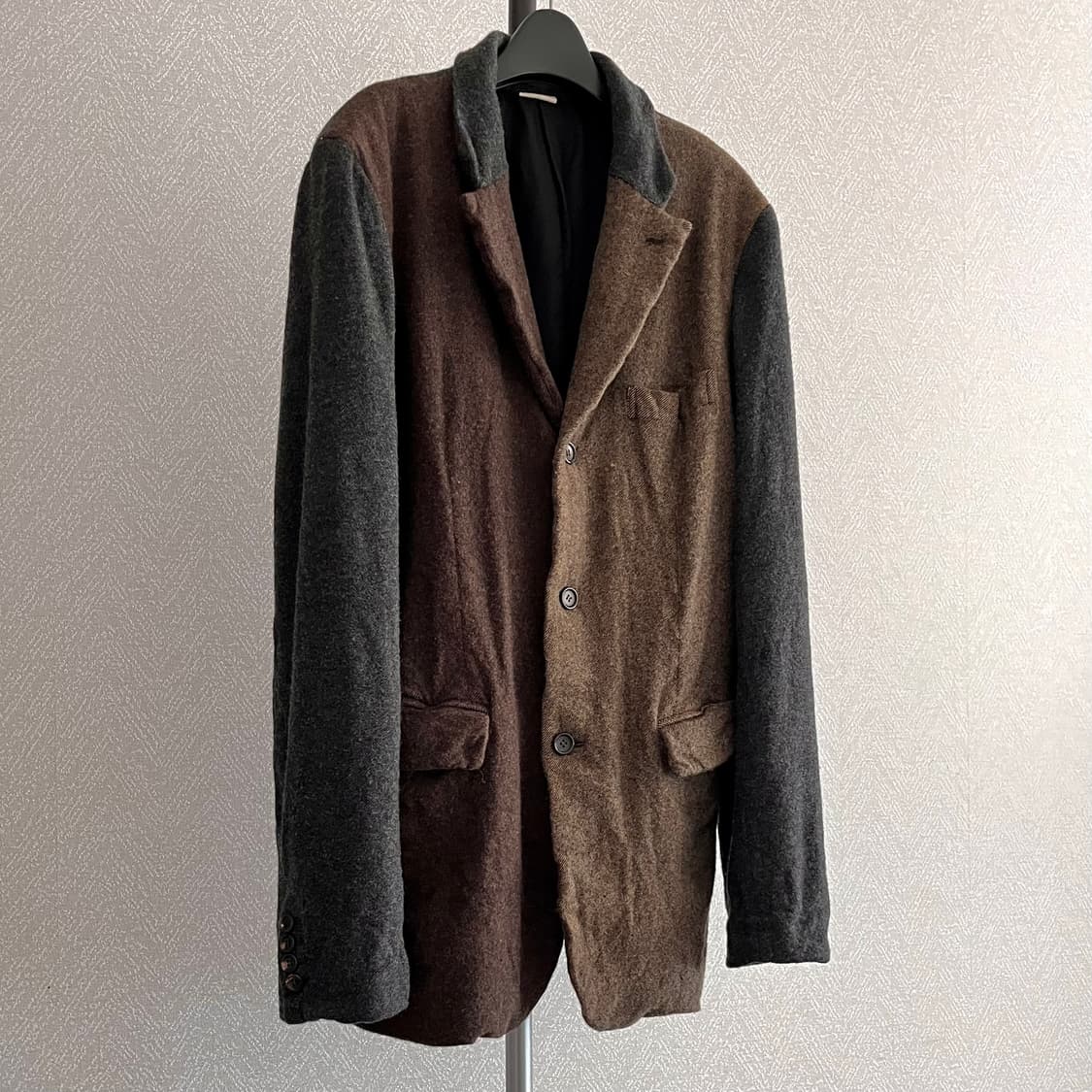 꼼데가르송 옴므 듀 바이컬러 축융 울 자켓 상품이미지2