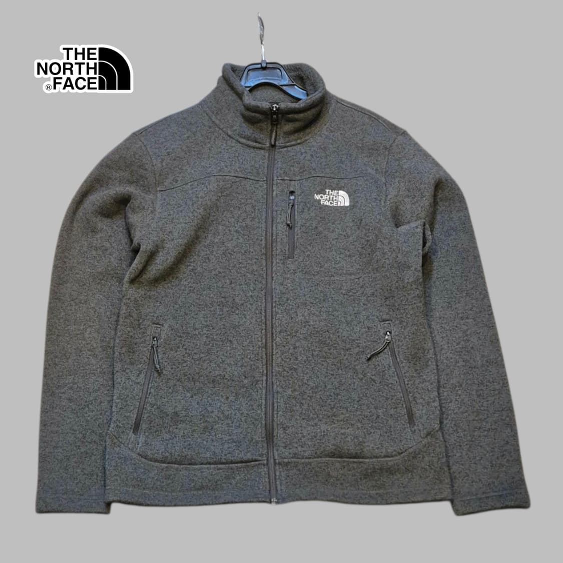 Asia-M 노스페이스 차콜 니트집업 상품이미지1