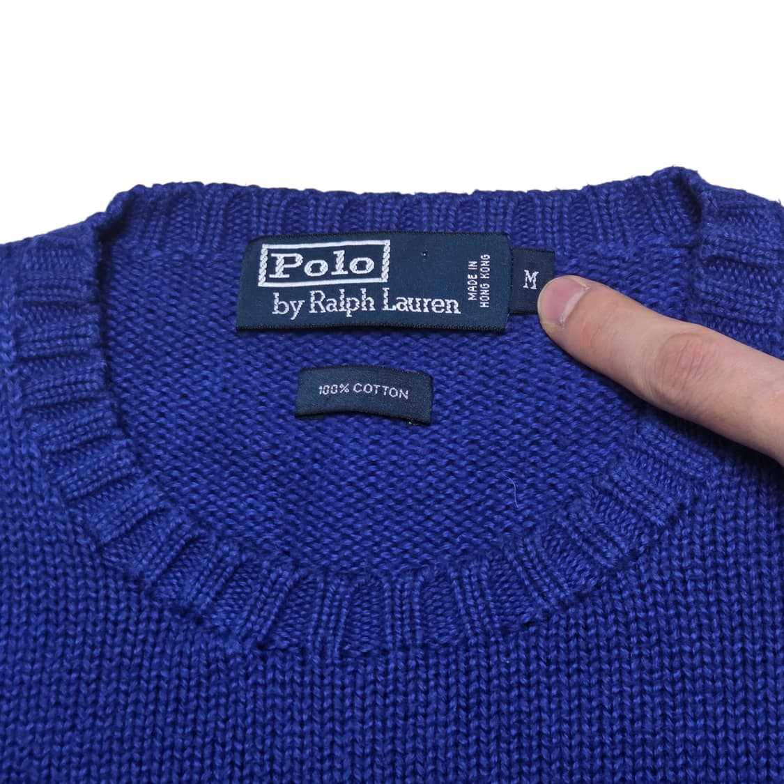 POLO RALPH LAUREN 폴로 랄프로렌 블루 니트 헤비 코튼 상품이미지3