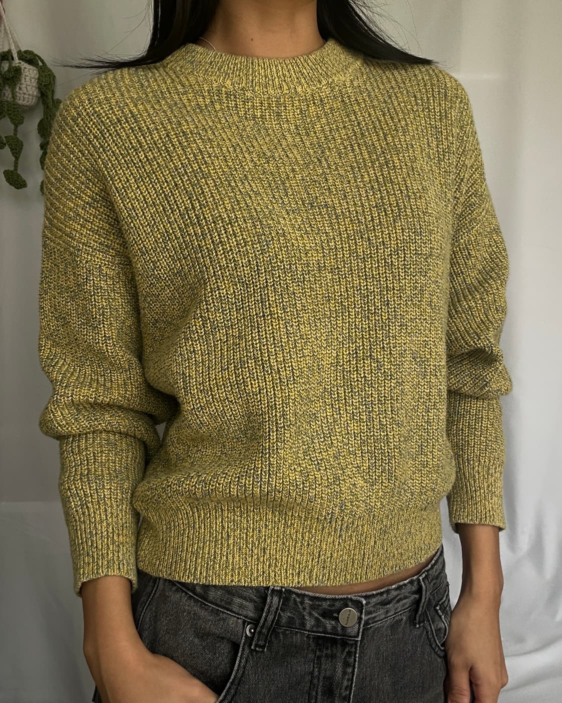 빈티지 유니클로 올리브 니트 상품이미지1