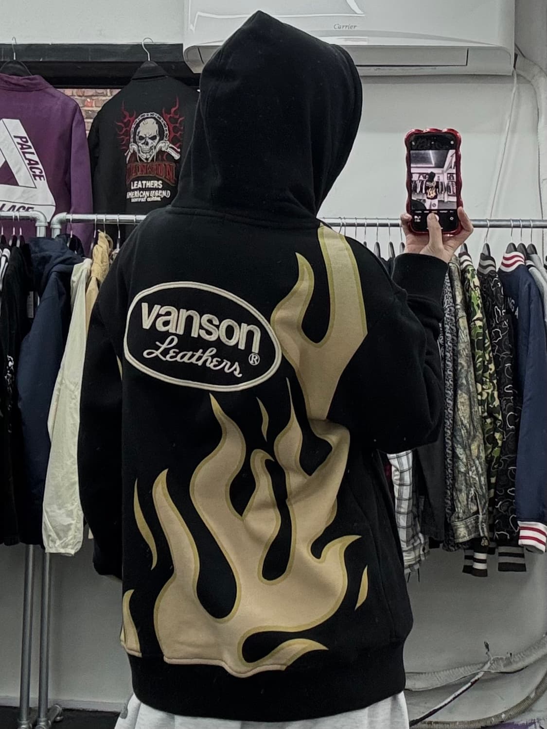 밴슨 레더 플레임 후드집업 상품이미지5