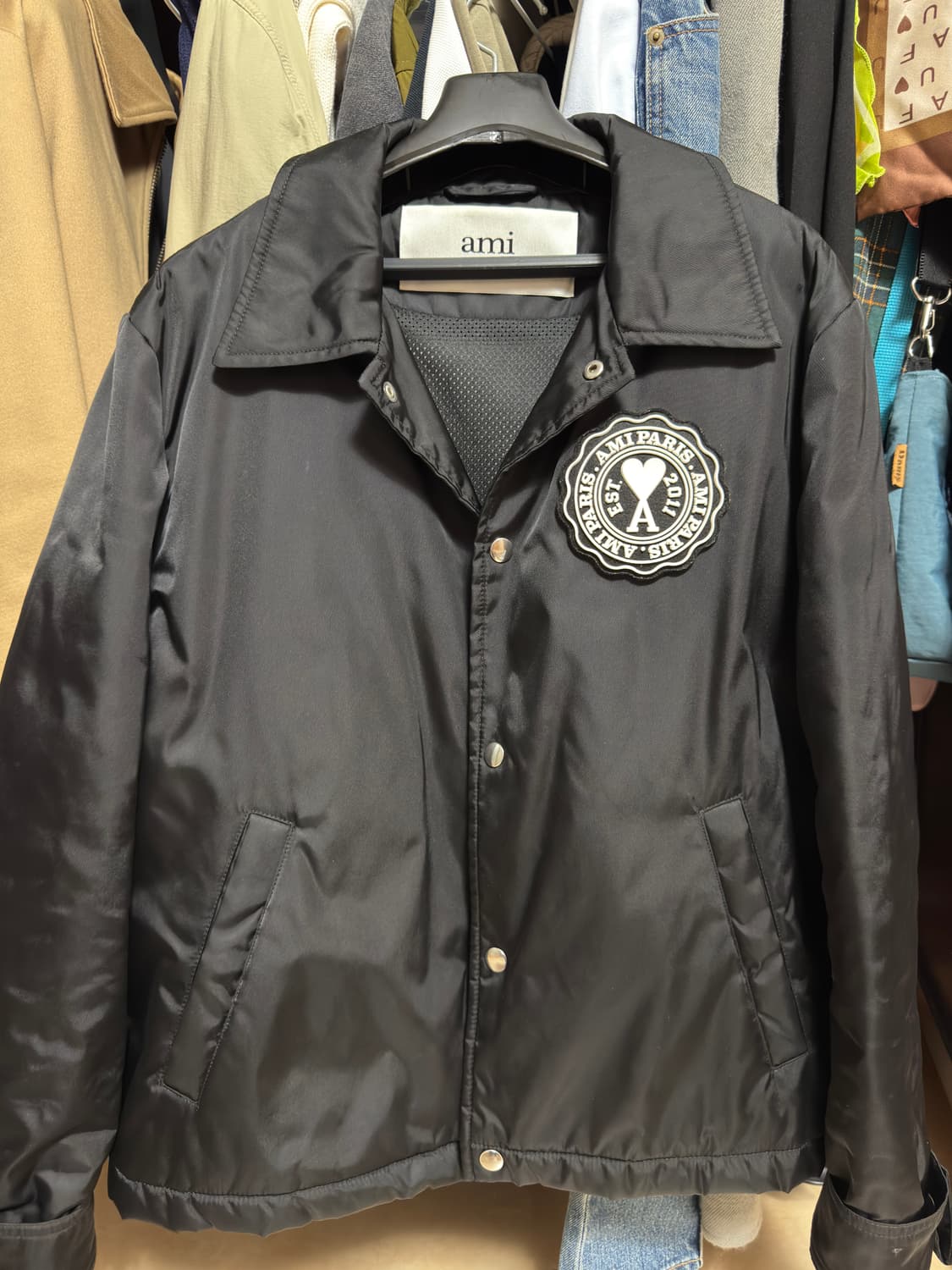 [정품] 아미 파리스 하트로고 프랑스 코치자켓 상품이미지1