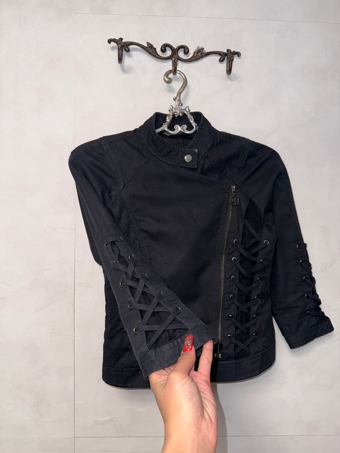 Armani Exchange black corset laceup jk 상품이미지3