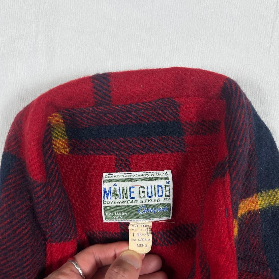 90‘s 빈티지 플란넬 체크 헤비울 셔츠 자켓 상품이미지6