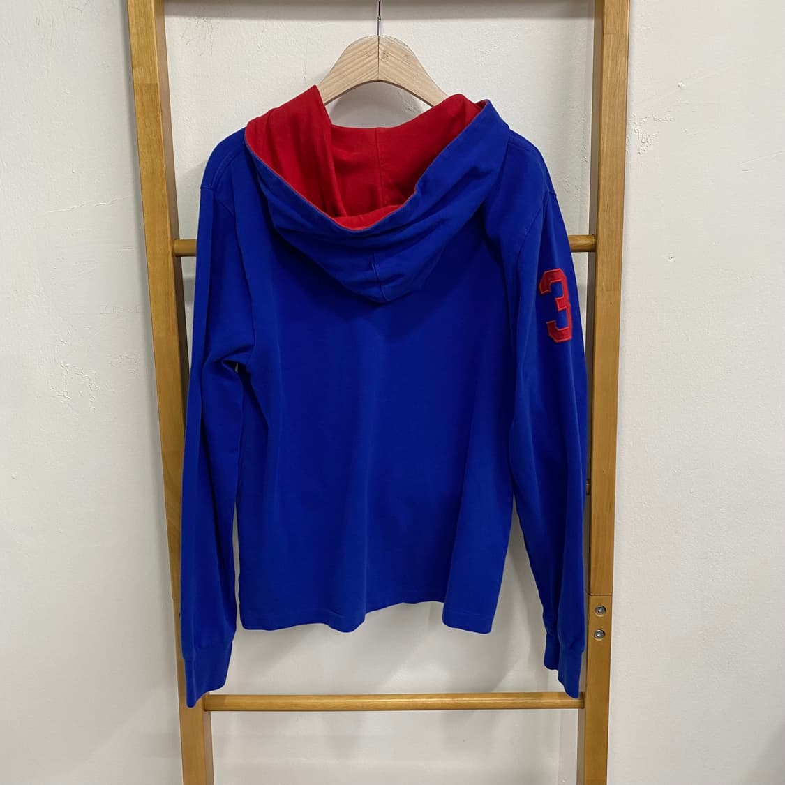 L(S정도) 폴로 블루 후드 롱슬리브 상품이미지5