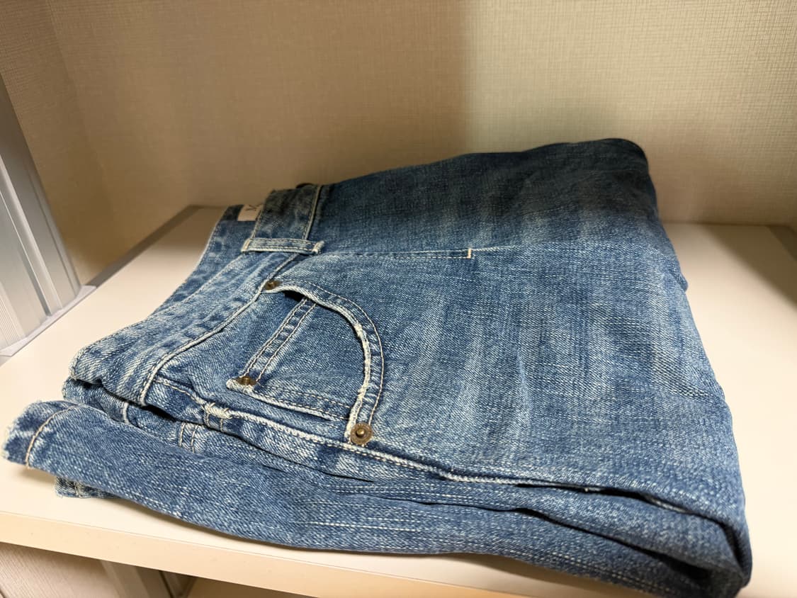 마뗑킴 버뮤다 셀비지 데님 팬츠 블루 상품이미지2
