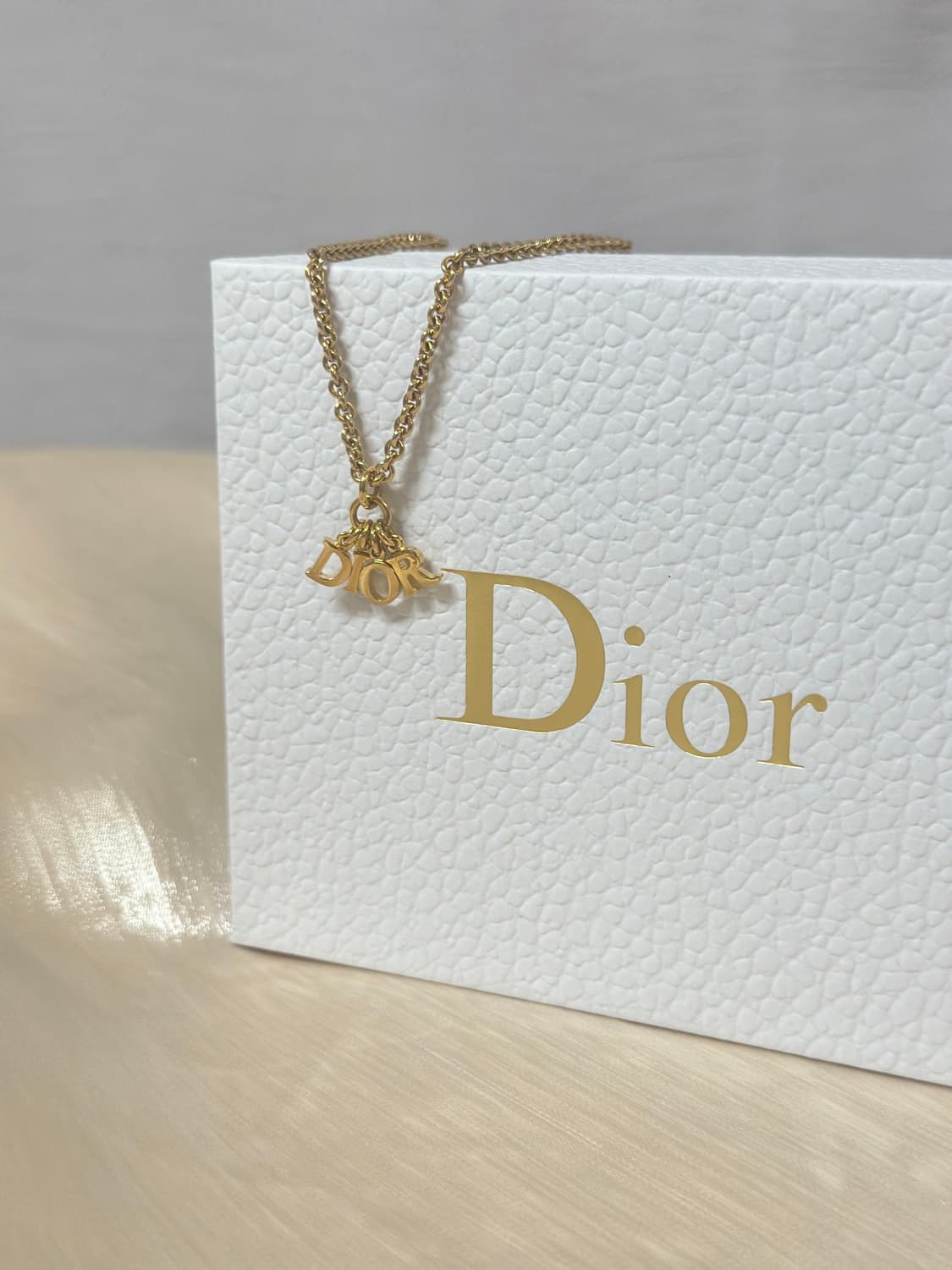 디올 CD 로고 금장 체인 목걸이 레터스 상품이미지1