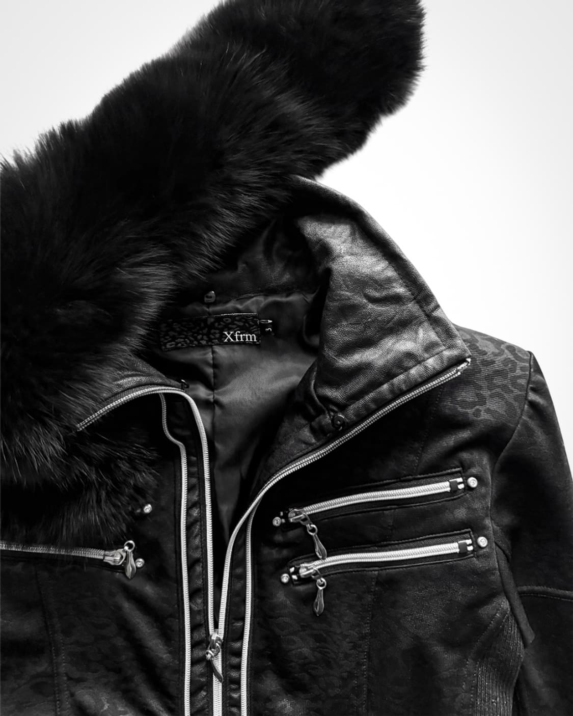 Xfrm Black Leopard Fur Jacket 상품이미지4