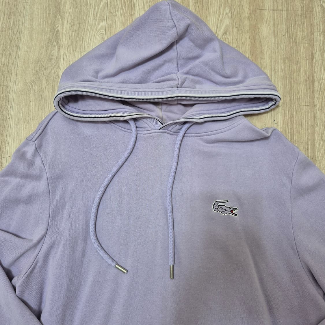 라코스테 로고 와펜 베이직 후드티 상품이미지2