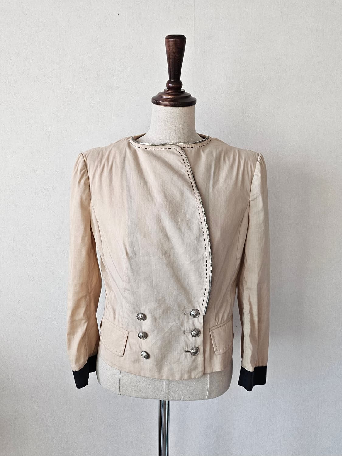 오즈세컨 클래식 배색 쓰리웨이 자켓 44~슬림55핏 상품이미지5