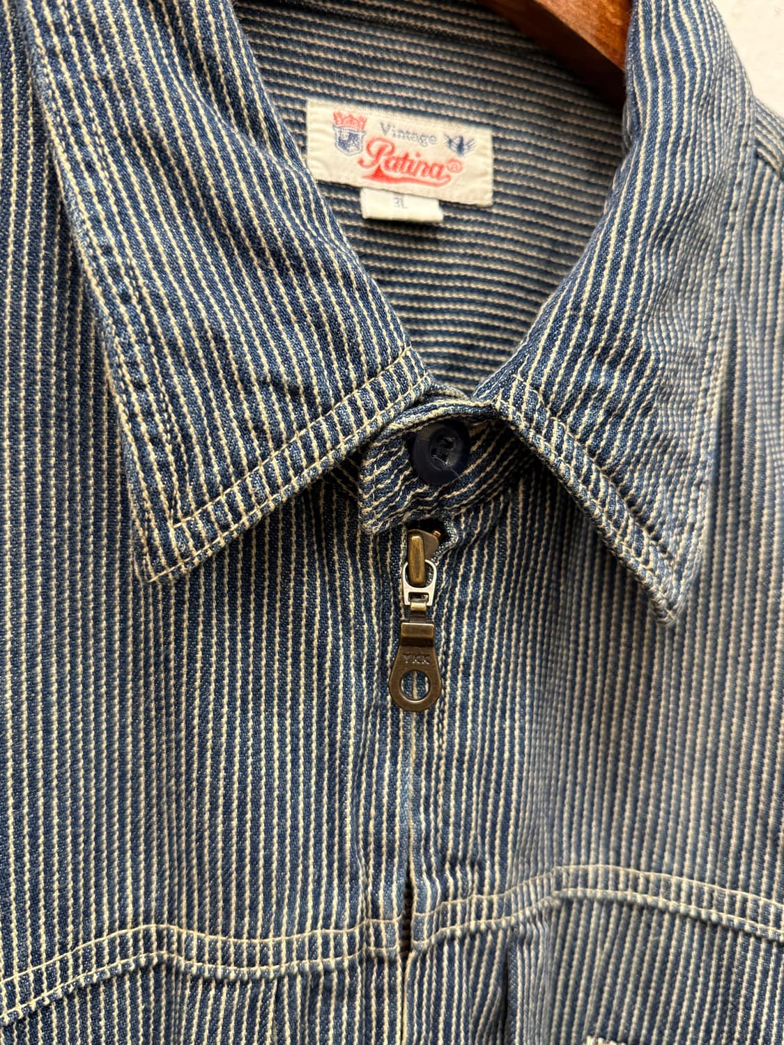 Vintage Patina Hickory Stripe Zip-Up  상품이미지3