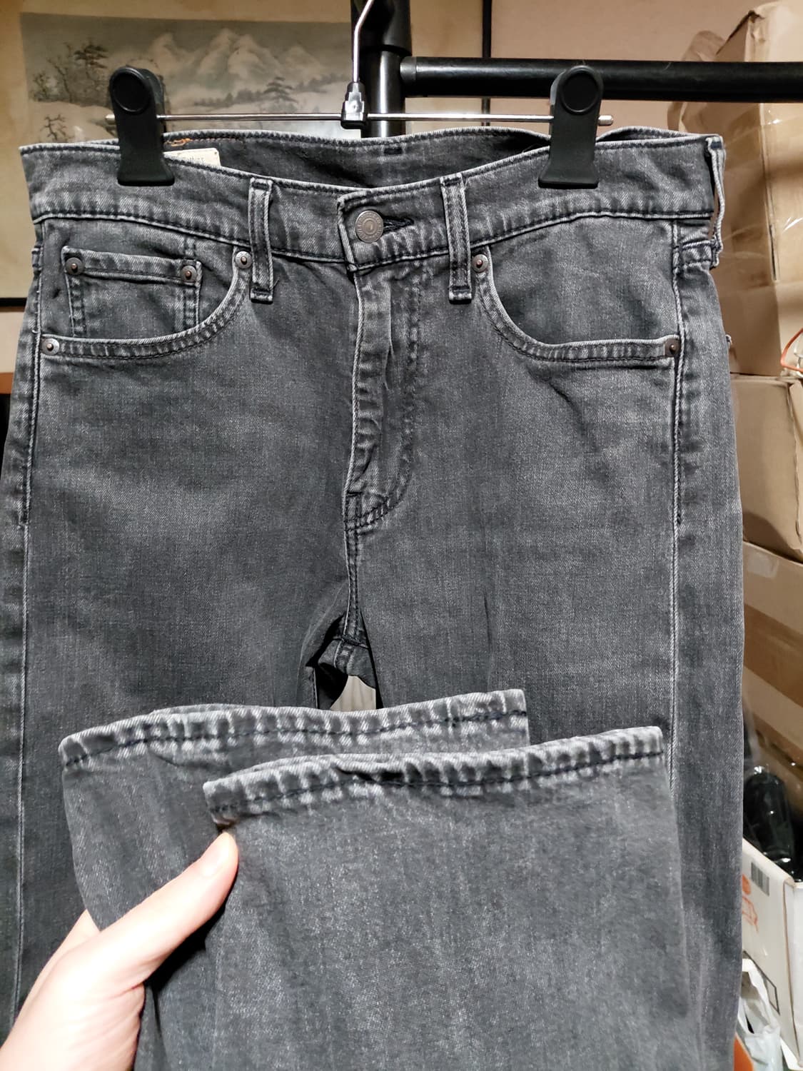 [리바이스505]프리미엄 레귤러핏 흑청 쿨진 30사이즈  상품이미지9