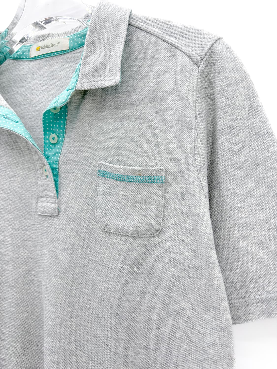  빈티지 민트 배색 PK 반팔티셔츠 상품이미지6