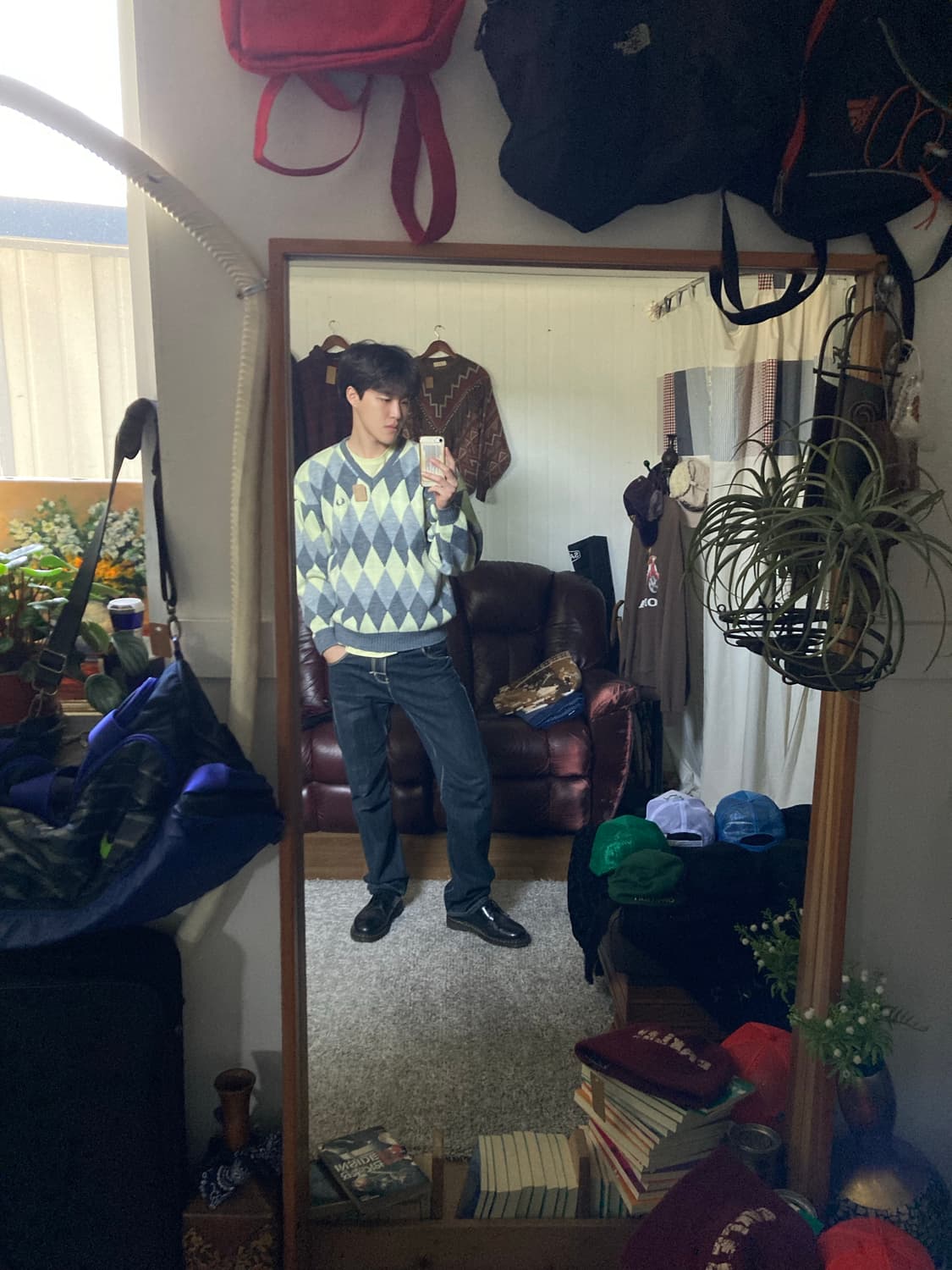 프레드페리 아가일 브이넥 니트 상품이미지3