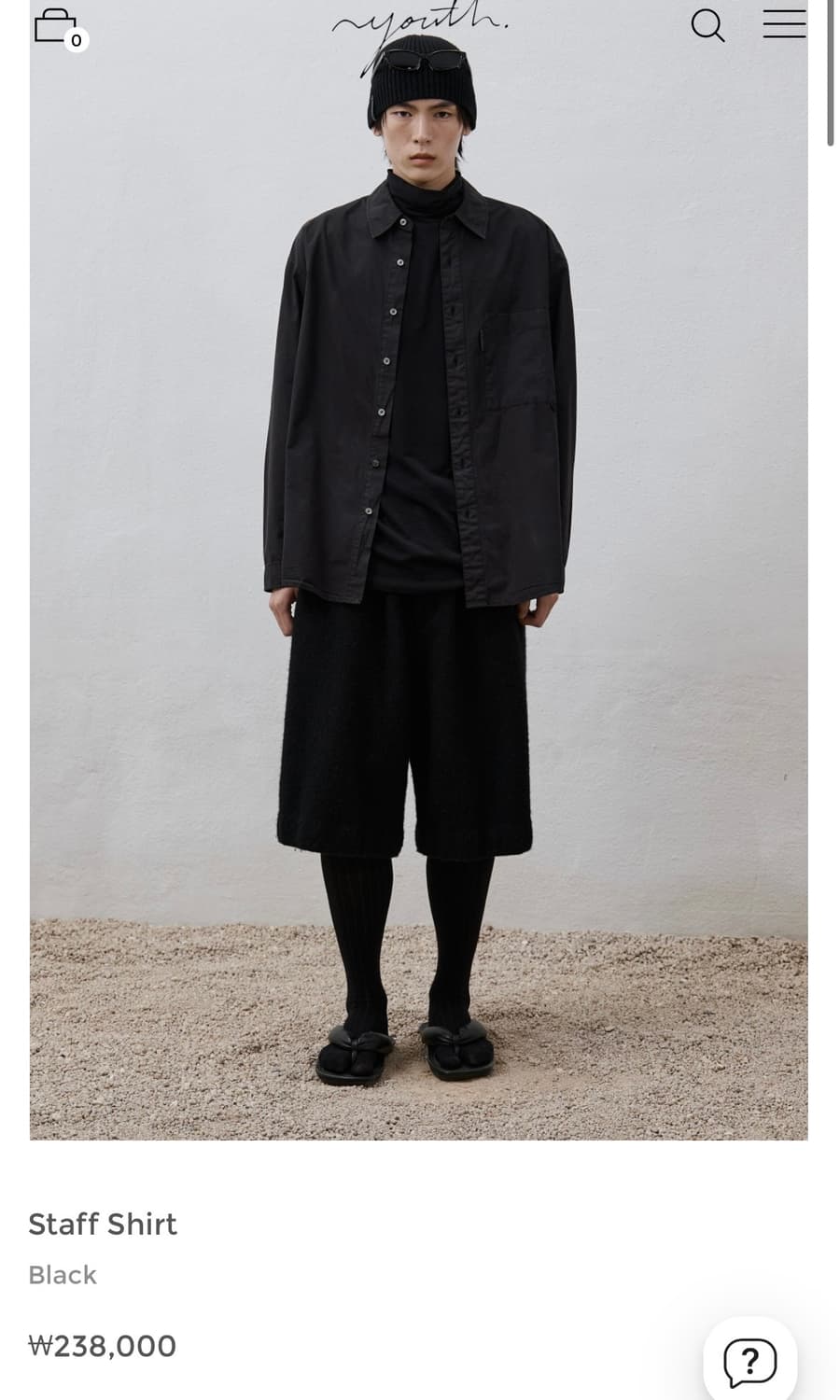 YOUTH 유스 staff shirts 블랙 M 상품이미지1