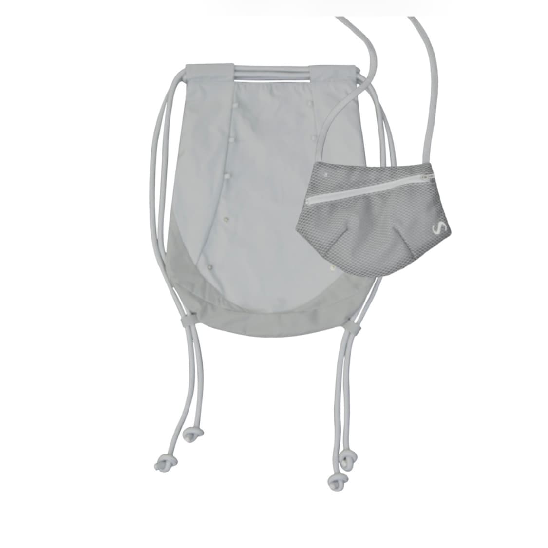 오호스 Detachable Pocket Gym Sack / Grey 상품이미지2