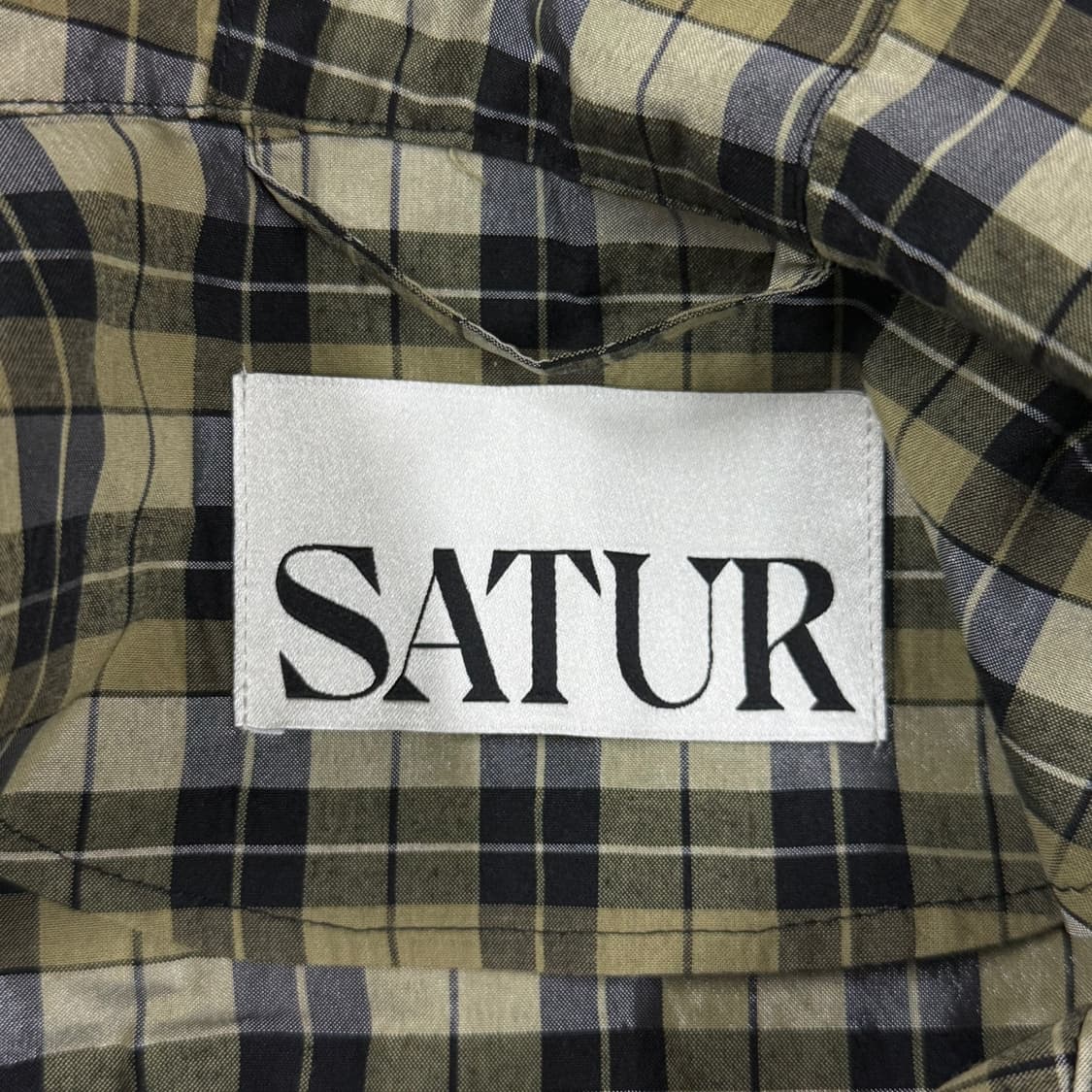 FREE 세터(SATUR) 체크 후드 코튼 후드집업 자켓 상품이미지5