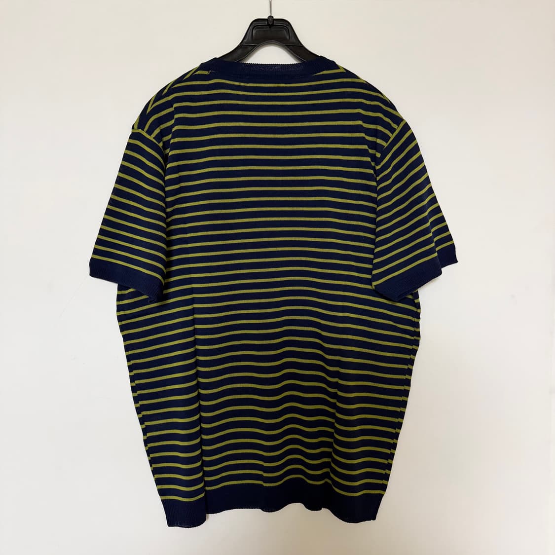 새상품 남자 스트라이프 반팔 니트 (L) 상품이미지3