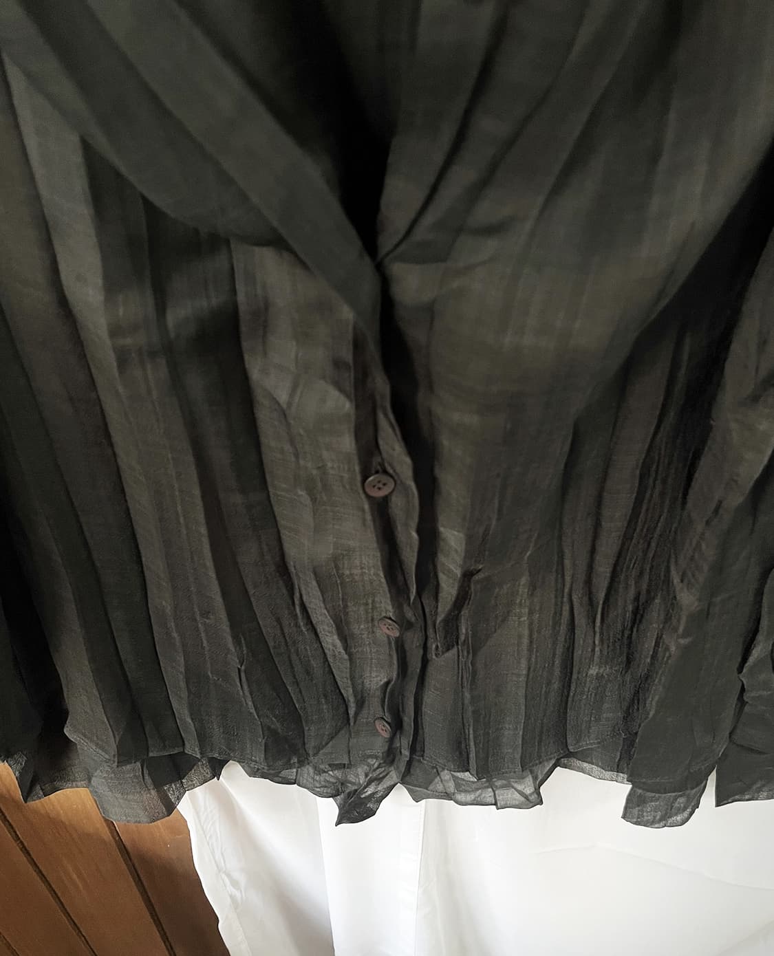 ISSEY MIYAKE sheer pleated lap blouse 상품이미지7