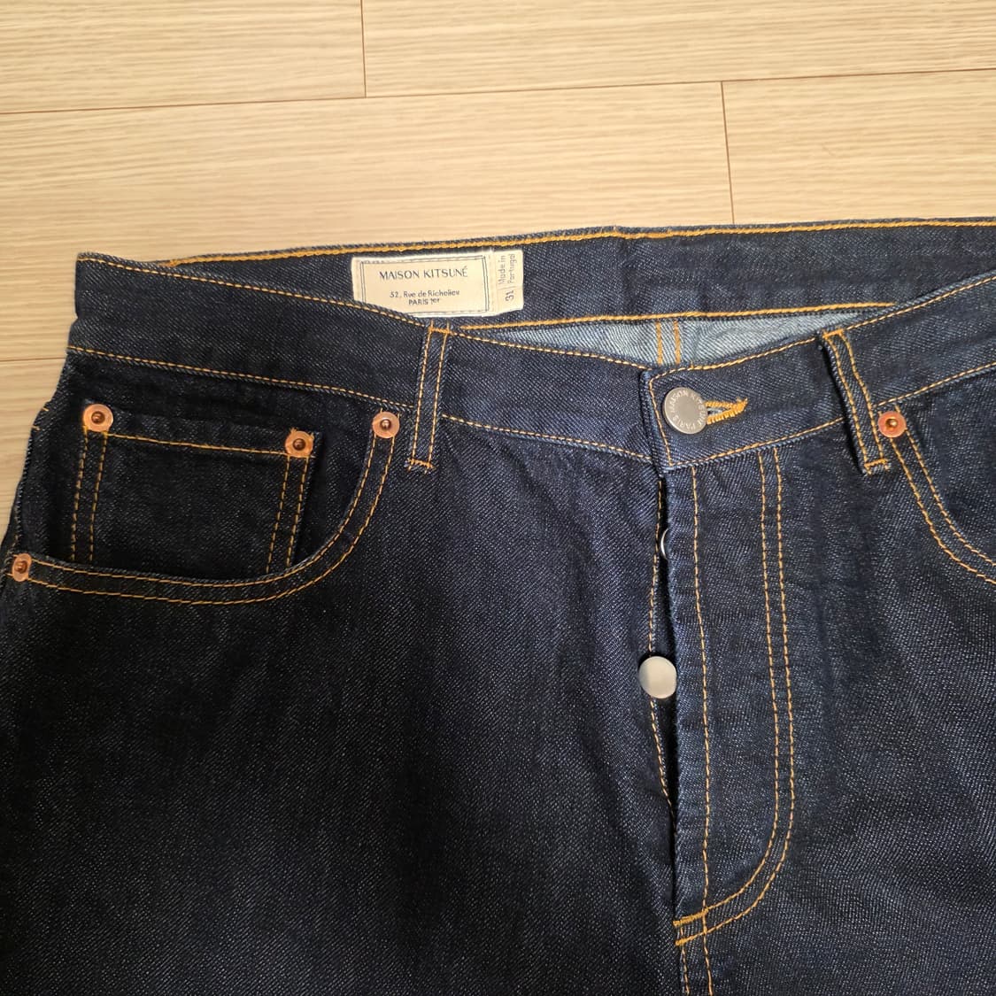 메종키츠네 폭스 자수 셀비지 31사이즈 상품이미지4
