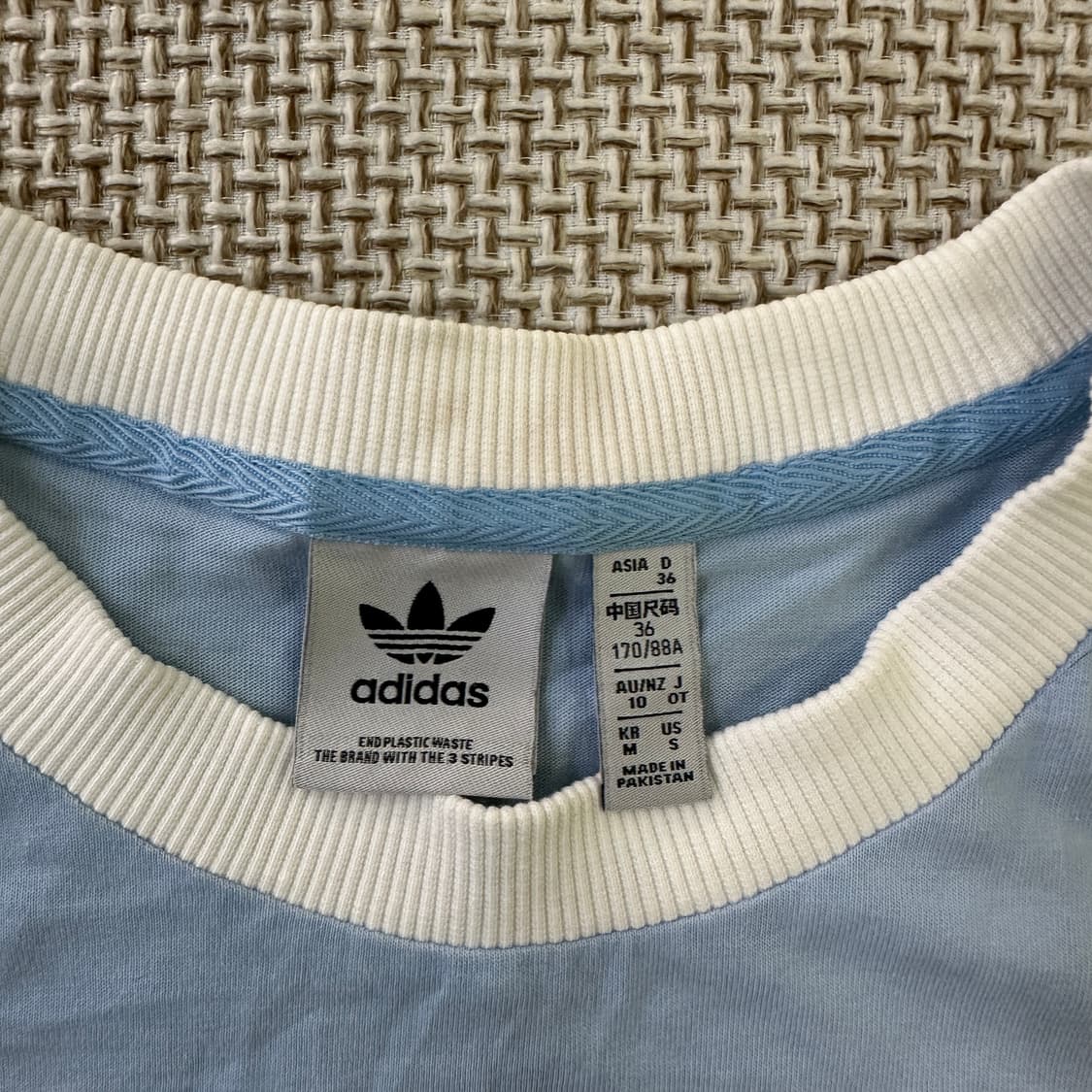 M 아디다스 오리지널 스트라이프 링거 티0424D 상품이미지2