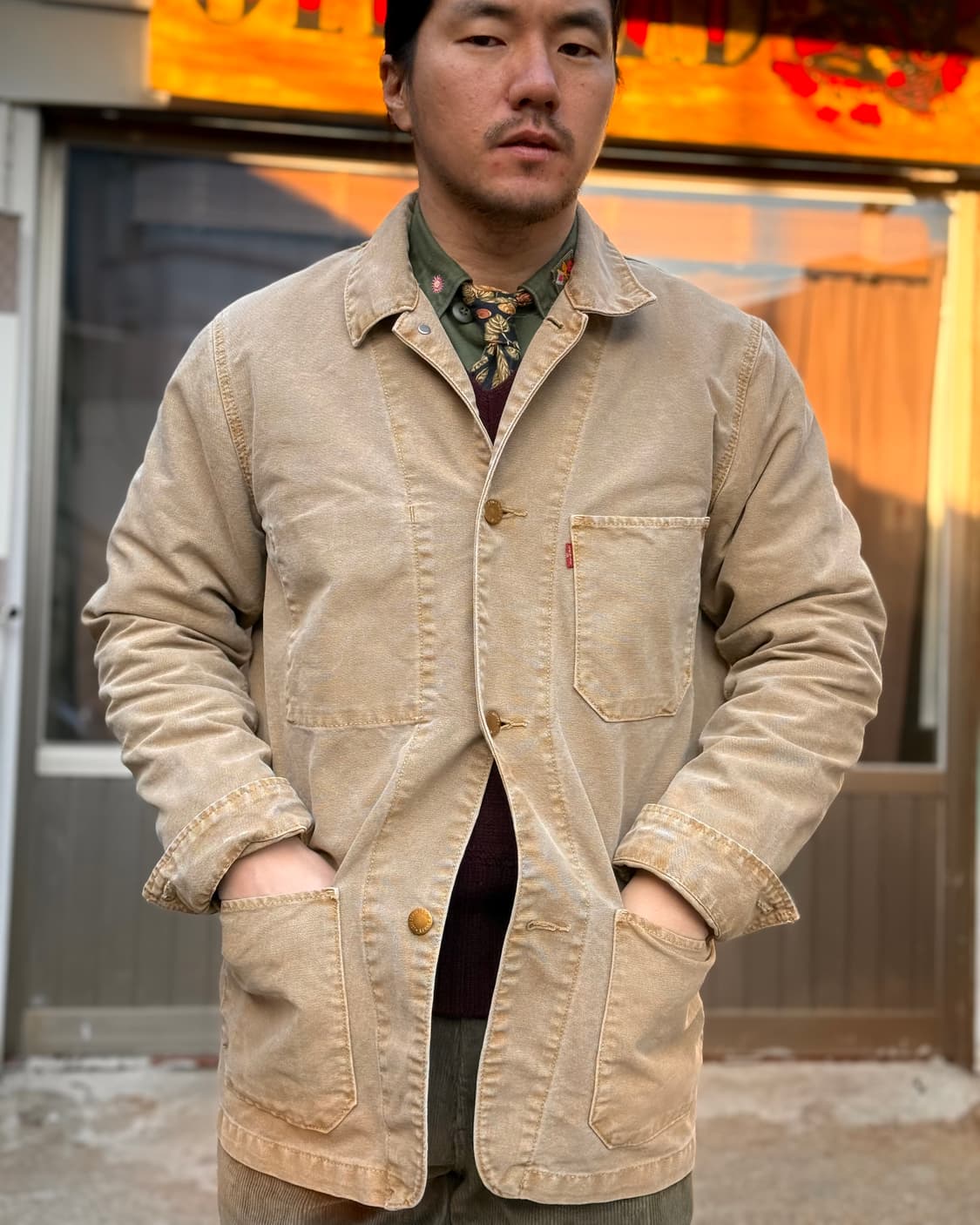 리바이스 가먼트다잉 초어 자켓 L 상품이미지8