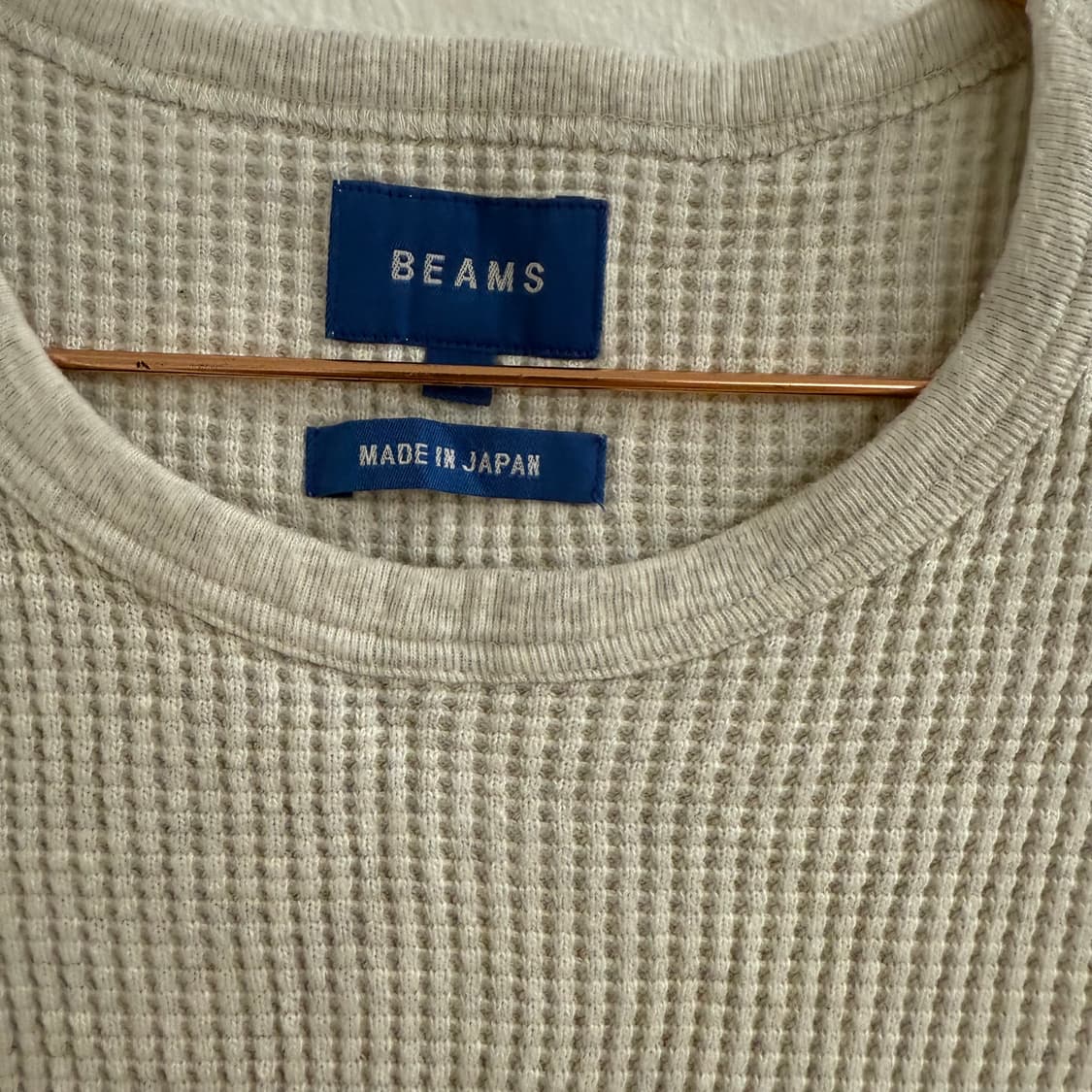 (beams) 빔즈 와플 그레이 니트 상품이미지2