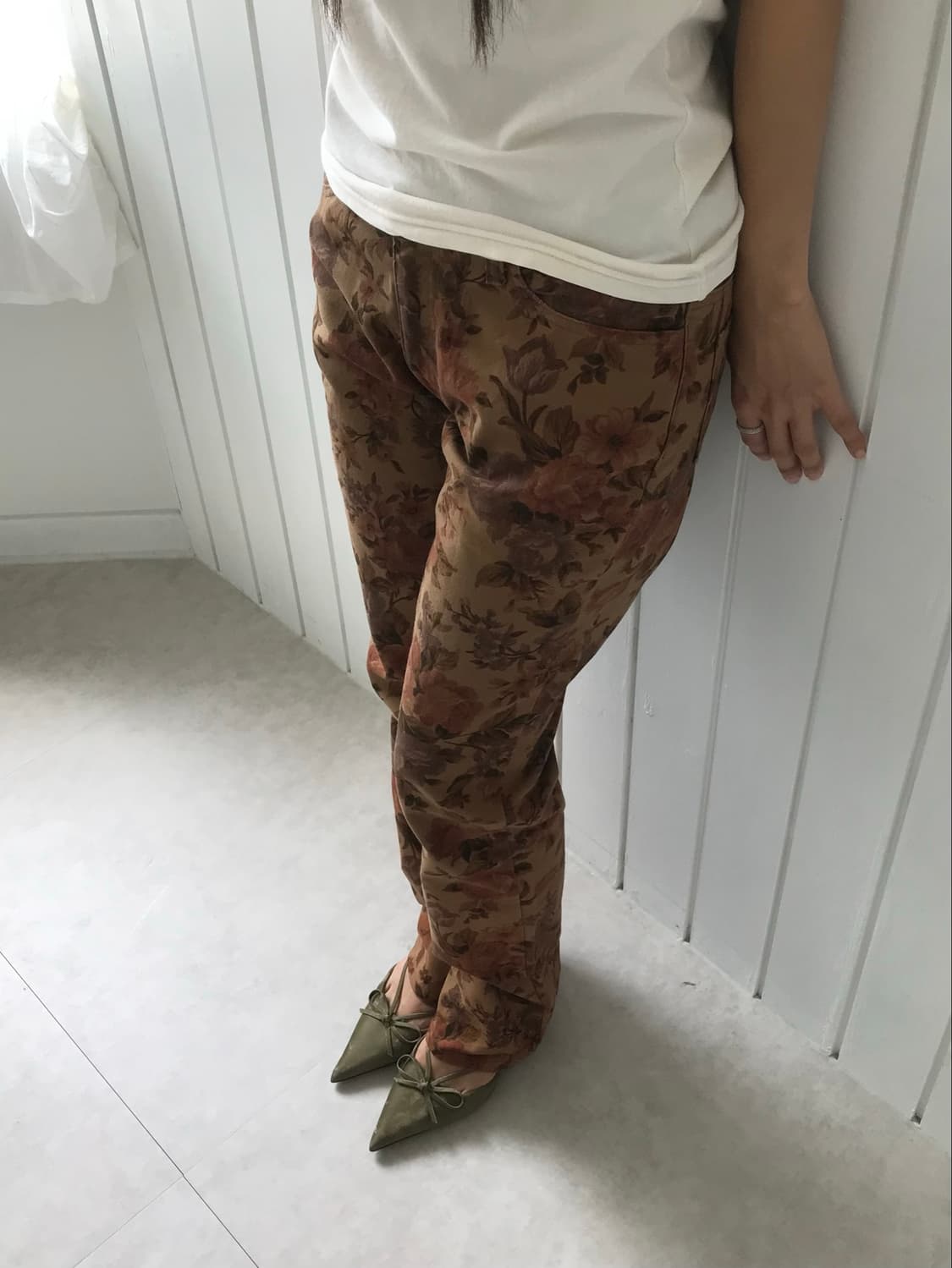 romantic flower denim pants 상품이미지1