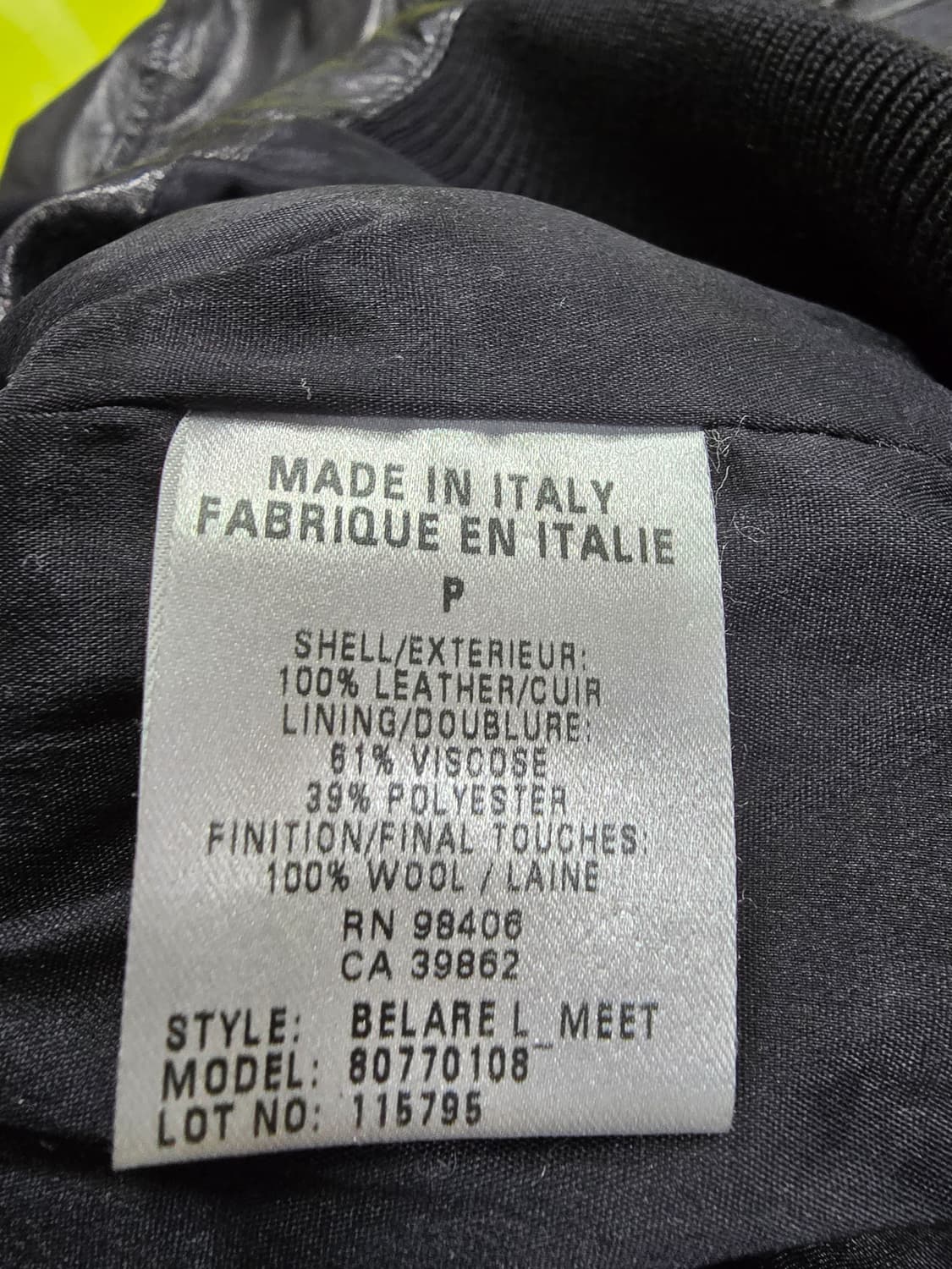 띠어리 블랙 가죽 봄버 자켓 (1454) 상품이미지4