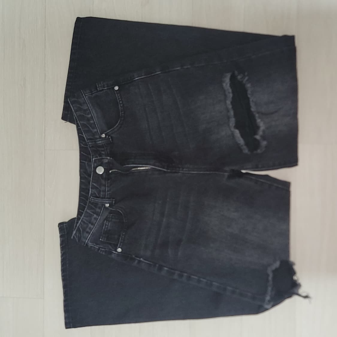 오버핏 블랙 와이드팬츠 상품이미지2