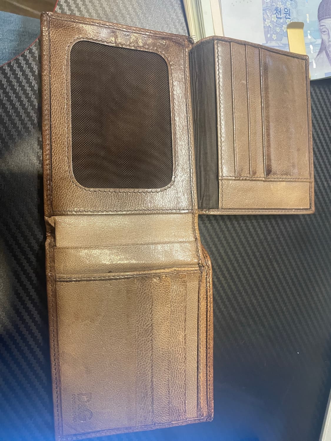 빈티지 돌체앤가바나 브라운 가죽 반지갑 정품  상품이미지2