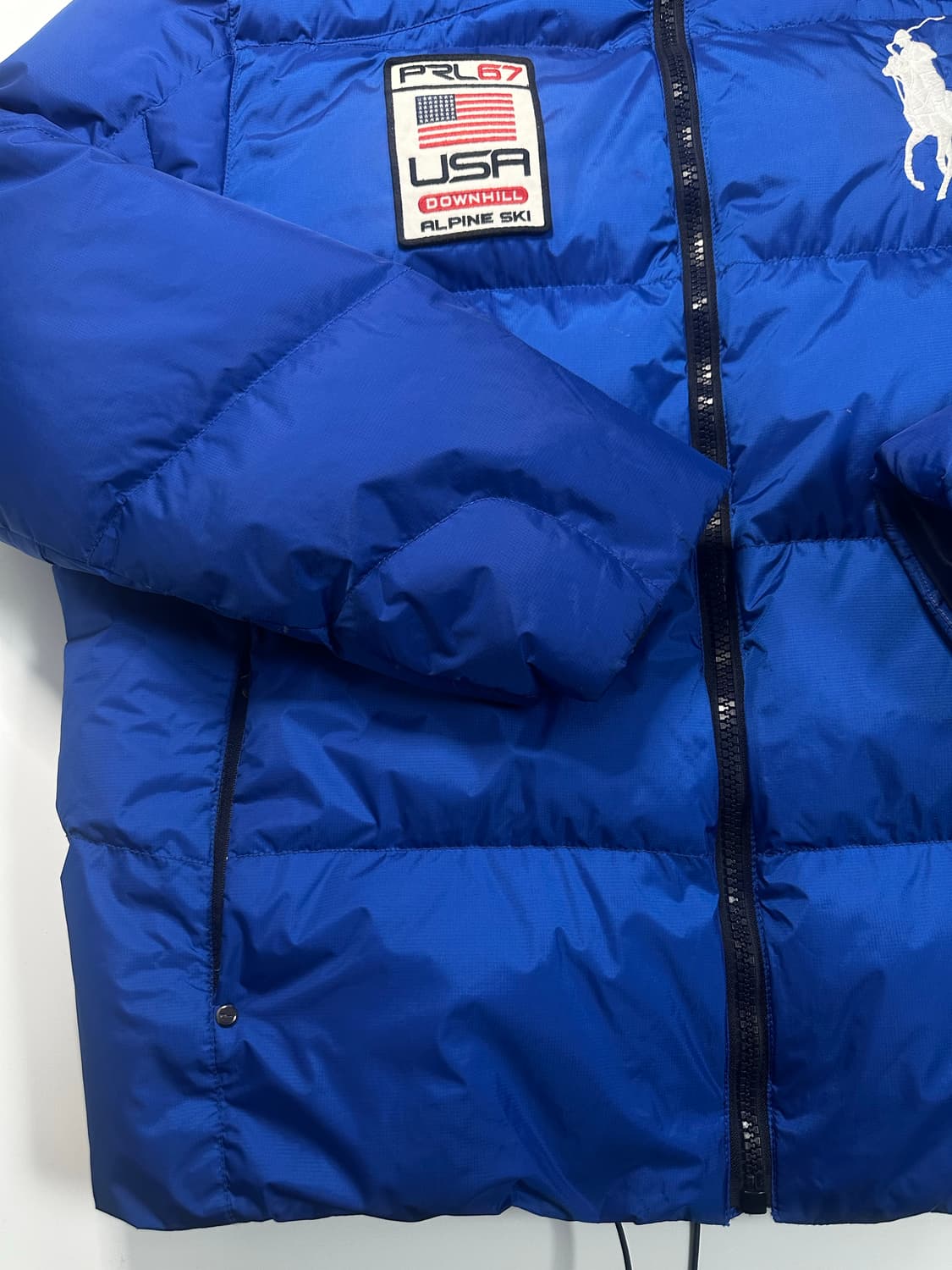 폴로 빅포니 블루 후디 다운 패딩 상품이미지4