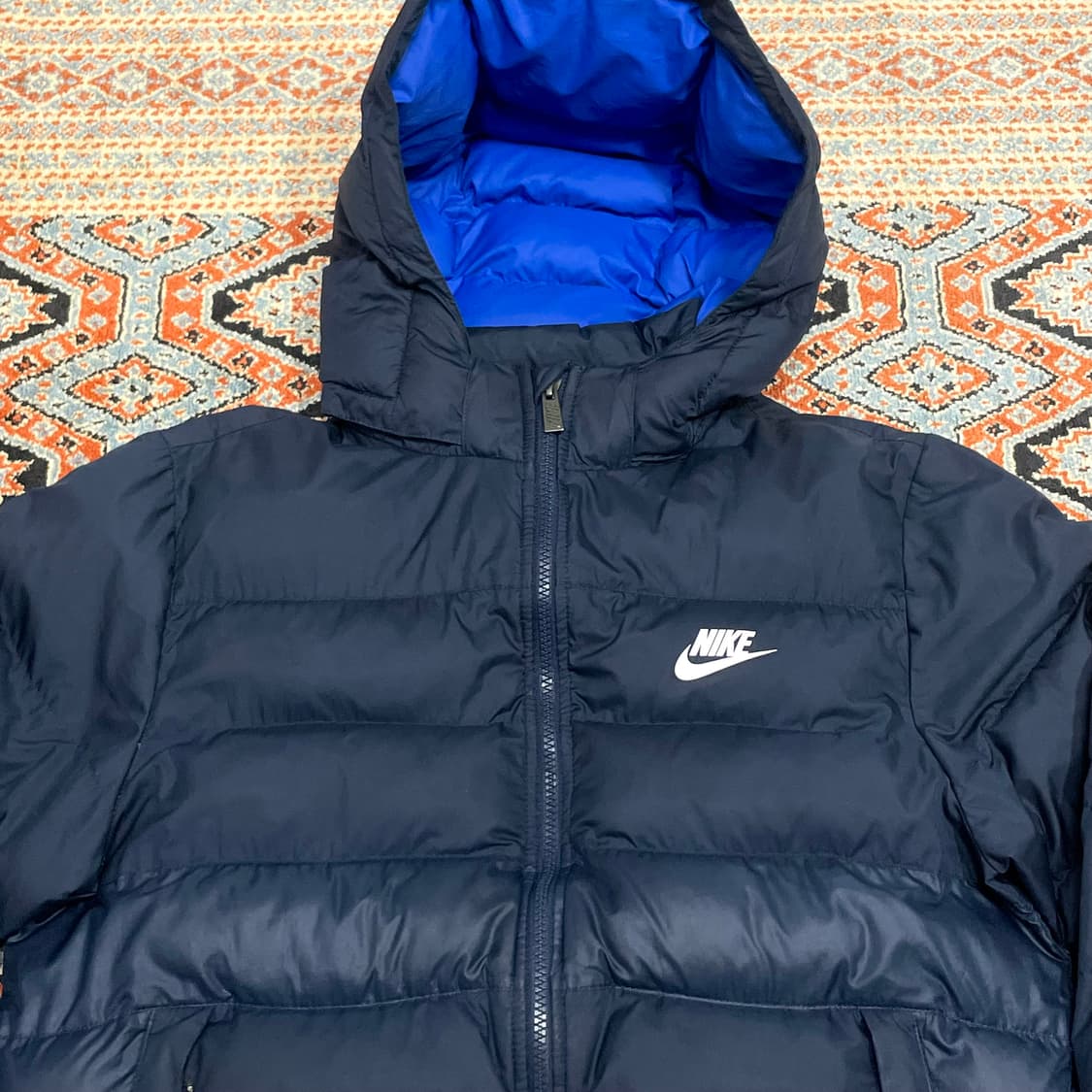 나이키 스펠로고 네이비 폴리 패딩 점퍼 여성XL 상품이미지2