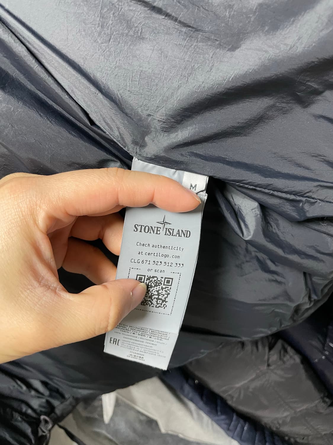 [M사이즈] 22FW 스톤아일랜드 가먼트다잉 크링클랩스 패딩 상품이미지9
