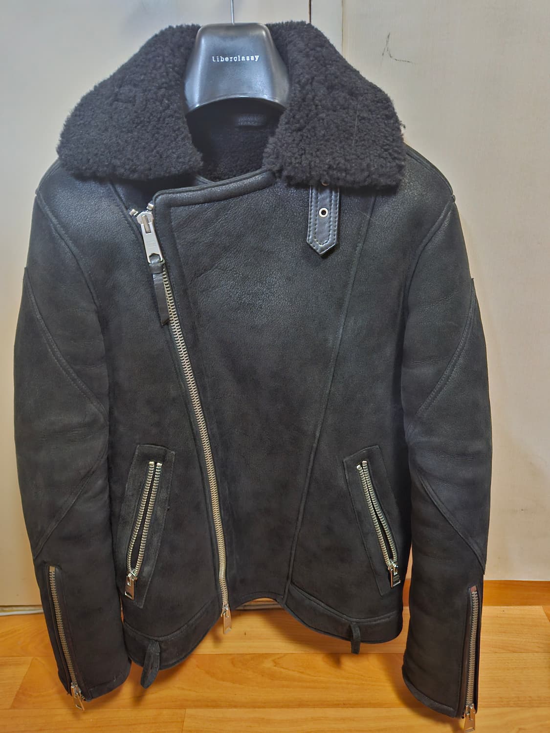 95 M) 올세인츠 누벅 리얼 양가죽 무스탕 상품이미지3