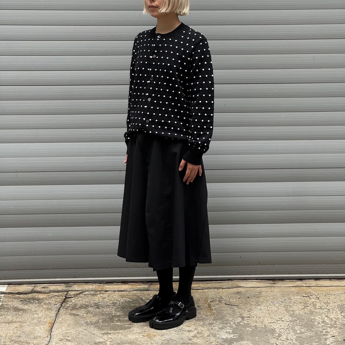 Polka dots black cardigan 상품이미지9