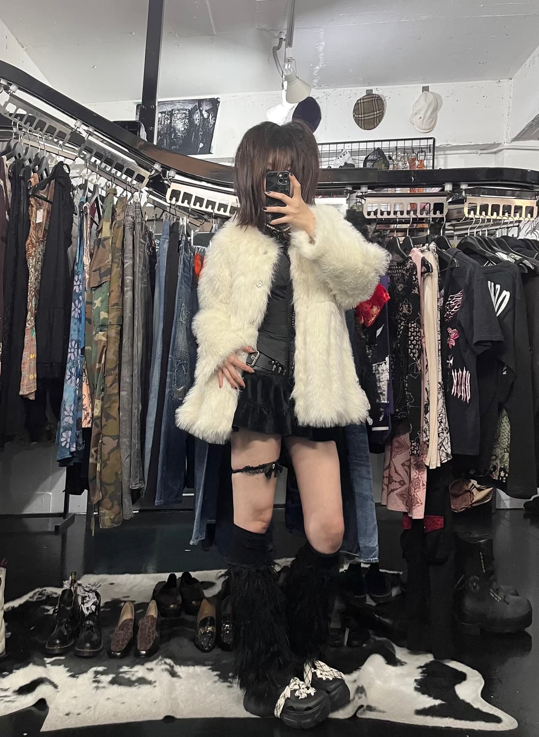 화이트 퍼자켓 상품이미지2