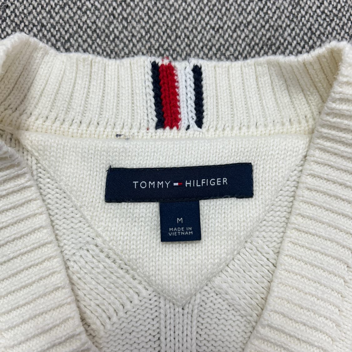 타미힐피거 아이보리 케이블니트(M) 상품이미지2