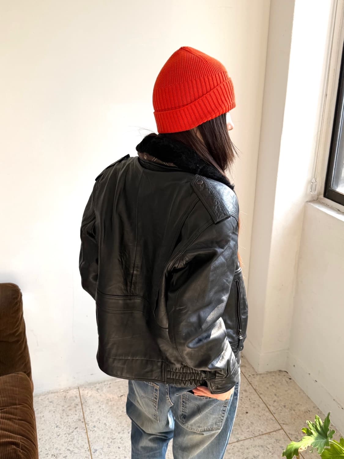 리얼레더 양가죽 봄버 자켓 상품이미지3