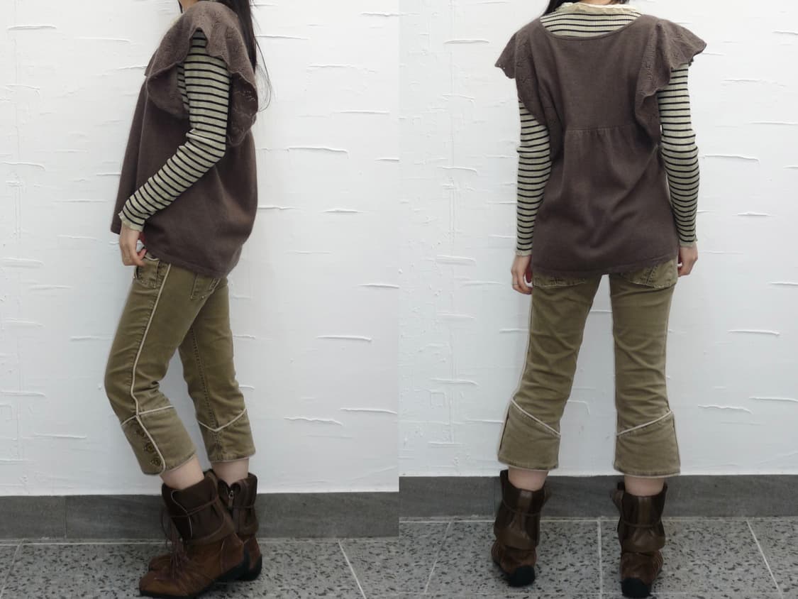 Lovely mocha knit vest 상품이미지3