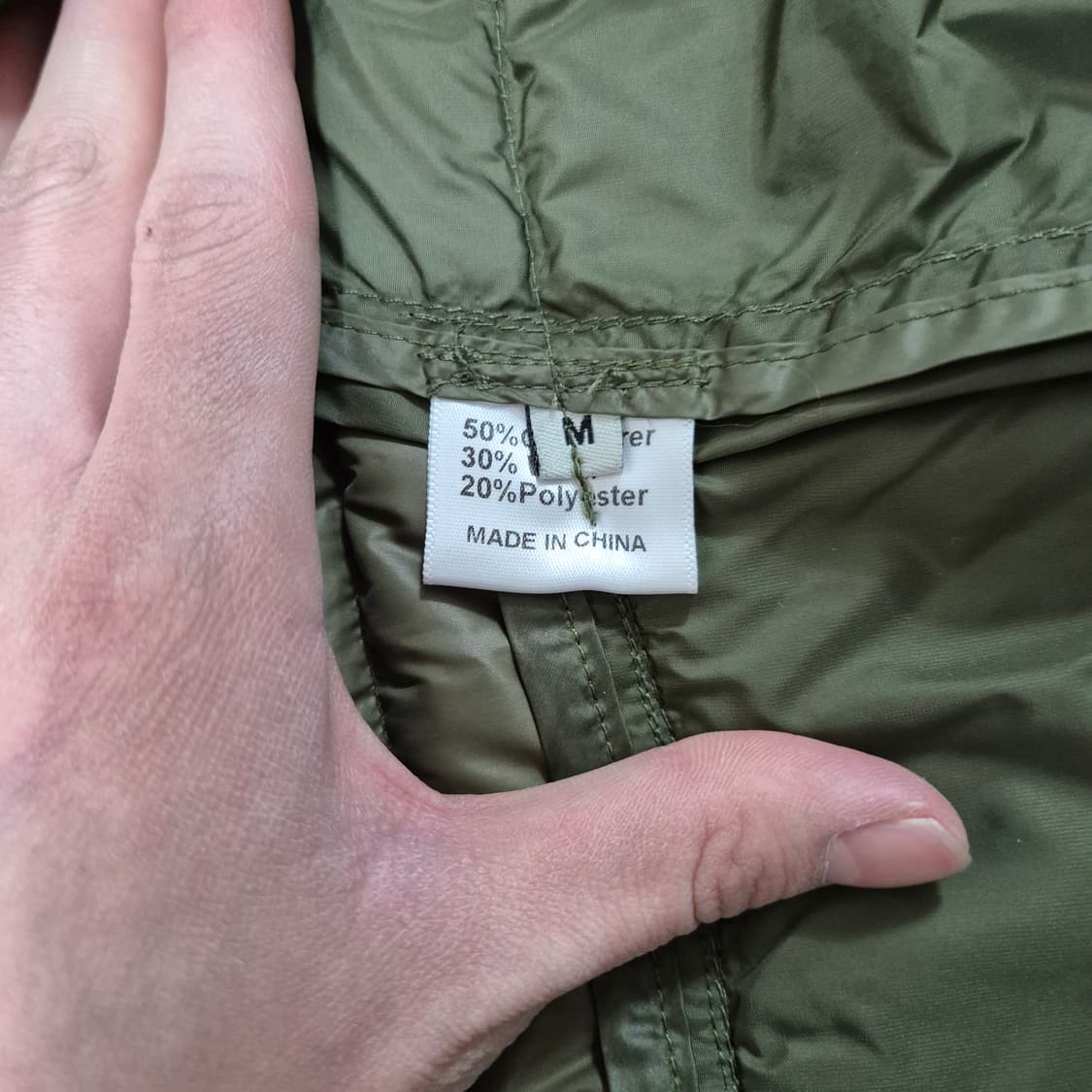 하이브리드 패딩 집업 니트 가디건 M(95) 상품이미지4