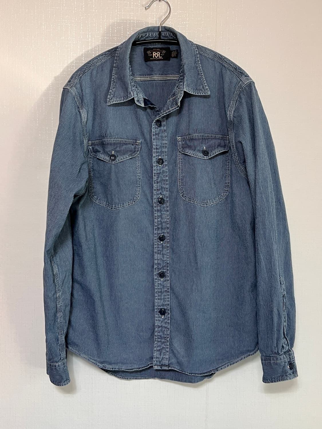 Rrl 셔츠 m / 스트라이프 히코리 더블알엘 데님 워크 트러커 자켓 상품이미지1