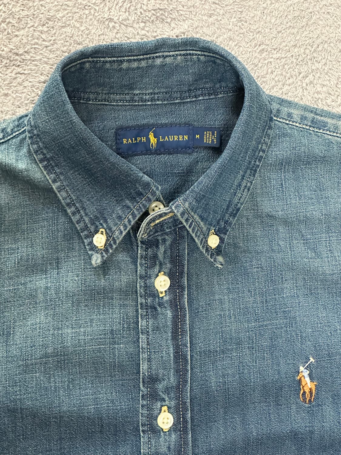 “Polo Ralph Lauren 빈티지 워싱 데님 셔츠 원피스 / M  상품이미지3