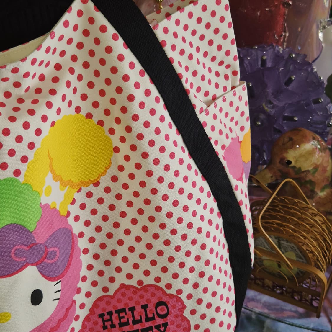 11s 헬로키티 비비드 래빗 도트 2way 빅 쇼퍼백 상품이미지8