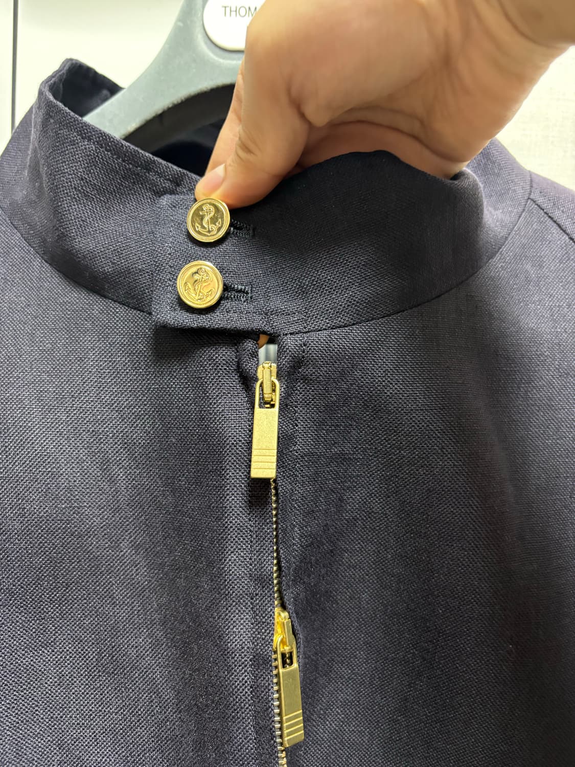 (새상품급, 정품) 톰브라운 사선 린넨 봄버 자켓 상품이미지5