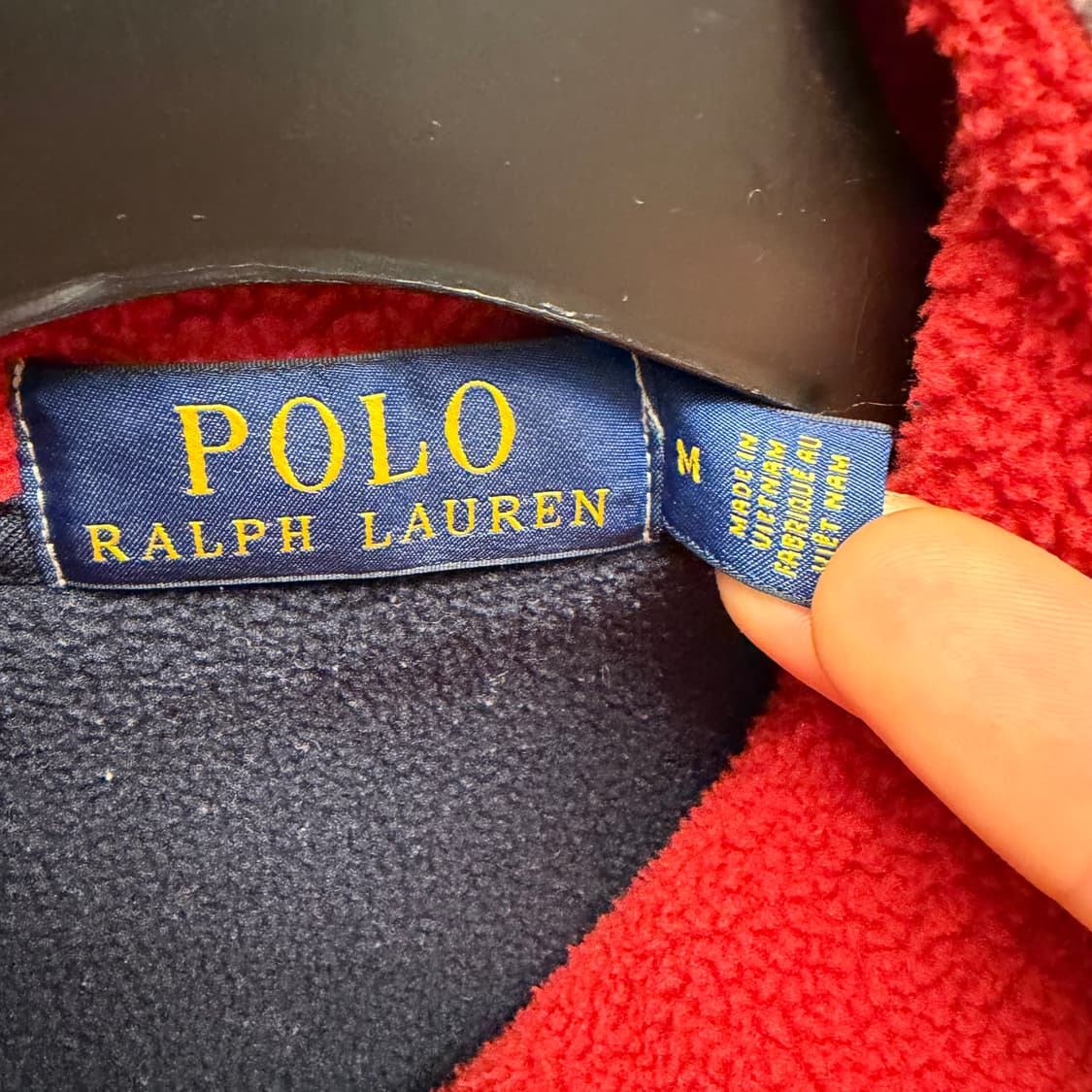 폴로 랄프로렌 빅 아치 로고 성조기 USA 하프 플리스 자켓 M 상품이미지7