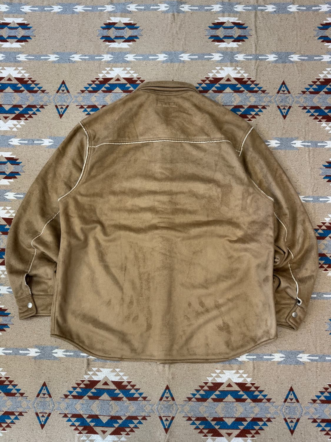 [L] 슈프림 포우 스웨이드 스냅 셔츠 탄 - 25FW 상품이미지7