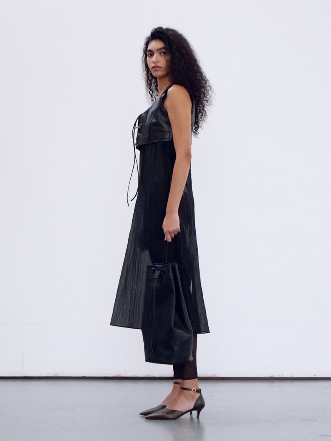 렉토 RECTO 모터싸이클 디테일 레더 뷔스티에 가죽 조끼 상품이미지2