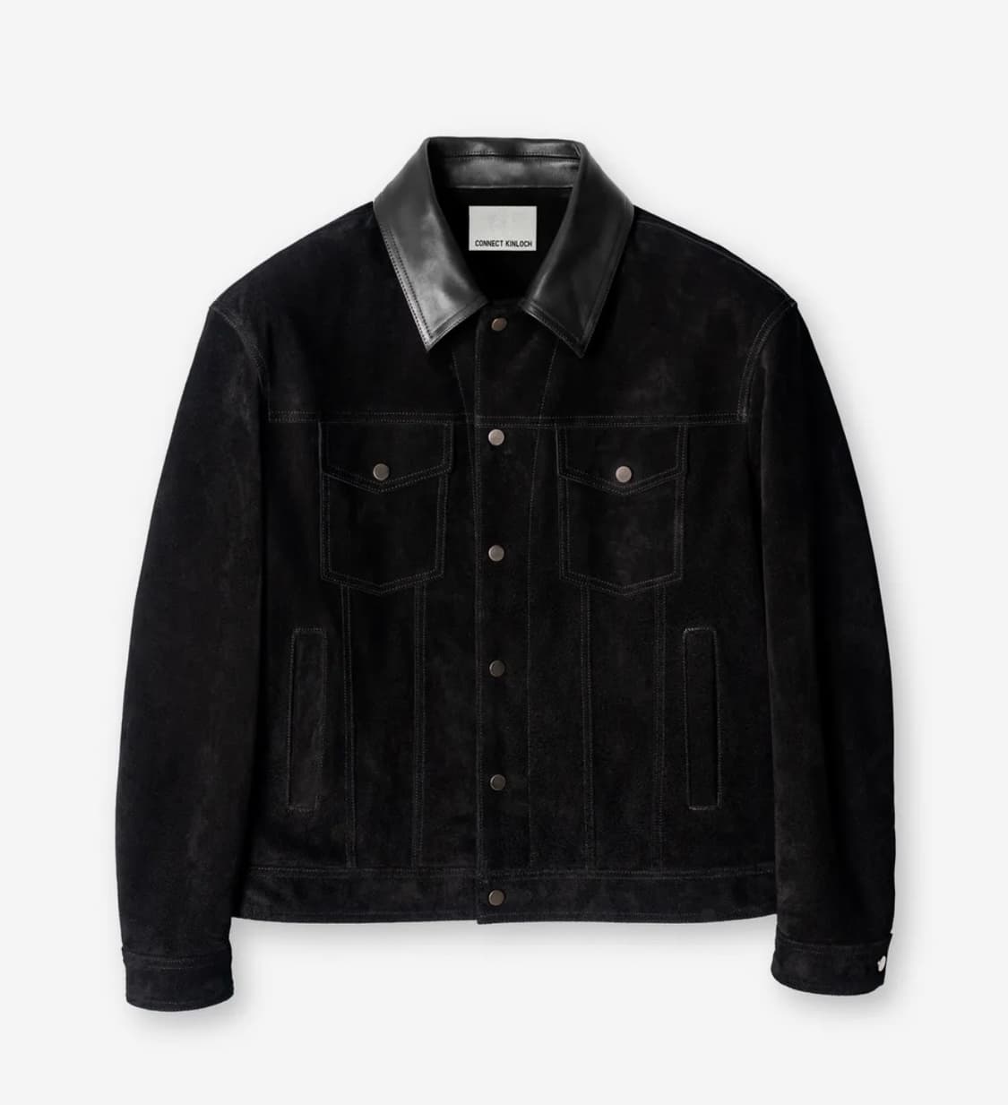 커넥트킨록 스웨이드 트러커 자켓 블랙 s사이즈 상품이미지1